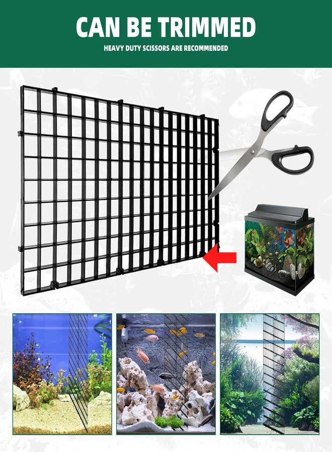 soujkooy 8Pcs Fish Tank Divider, 5.9x11.8in/15X30cm Aquarium Filter Bottom Divider Plastic Grid Tray Egg Crate, Fish Tank Bottom Isolation with 10 Sucker Clips and Bracket Ties - Image 5